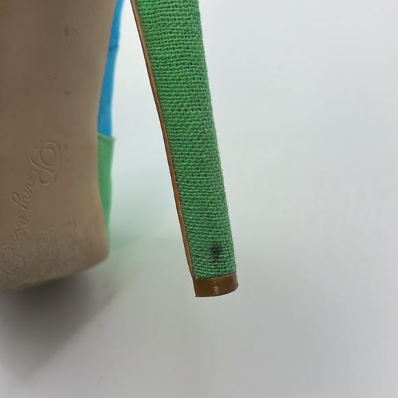 Penny Loves Kenny High Heels Stilettos Pumps Shoes Green Blue Womens 7.5 M - Picture 12 of 16